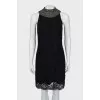 Guipure dress with metal decor