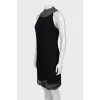 Guipure dress with metal decor