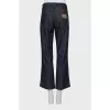 Cropped jeans with contrast seams