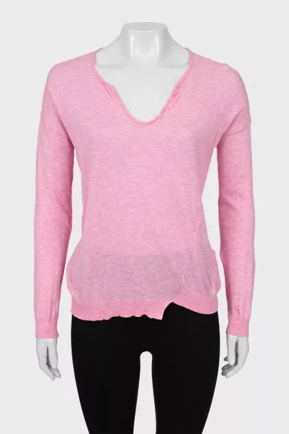 Pink jumper with perforation