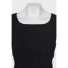 Fitted dress with velour bow