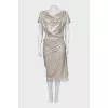Silver dress with draping