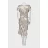 Silver dress with draping