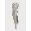 Silver dress with draping