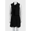 A-line dress with velour inserts