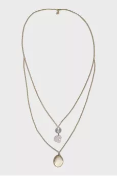 Gold Pendant with Crystal