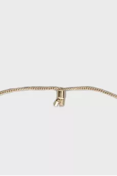 Gold Pendant with Crystal