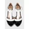 Black and white high heel sandals