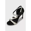 Two-tone high heel sandals