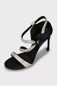 Two-tone high heel sandals