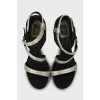 Two-tone high heel sandals