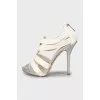 Two-tone high heel sandals