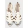 Two-tone high heel sandals