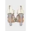 Two-tone high heel sandals