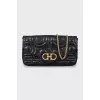 Rectangular leather crossbody bag