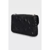 Rectangular leather crossbody bag