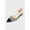 Ballet flats decorated with beads