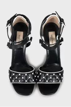 Шкіряні босоніжки Rockstud з шипами