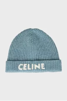 Cashmere hat with logo