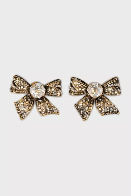 Gold Bow Earrings