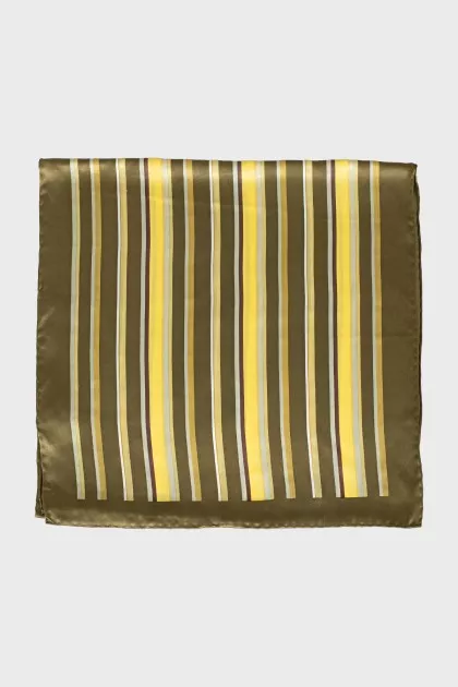 Silk scarf with striped print
