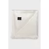 White scarf with signature print