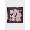 Silk shawl with floral print