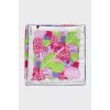 Silk scarf with floral print