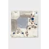 Square silk scarf with print