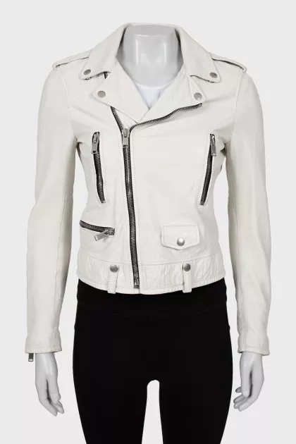 White leather jacket