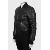 Leather quilted jacket