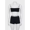 Set of top and shorts with perforation