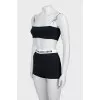 Set of top and shorts with perforation