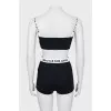 Set of top and shorts with perforation