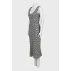 Knitted dress with a tight fit