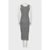 Knitted dress with a tight fit
