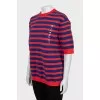 Oversized knitted striped t-shirt