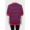 Oversized knitted striped t-shirt
