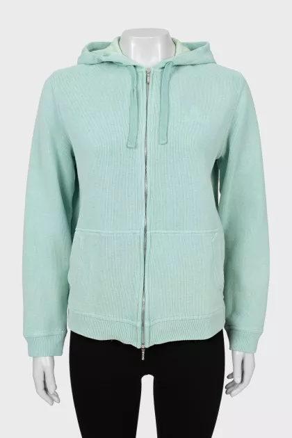 Ribbed sweatshirt with tag