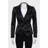 Fitted jacket with tag