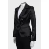 Fitted jacket with tag