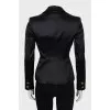 Fitted jacket with tag