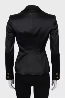 Fitted jacket with tag