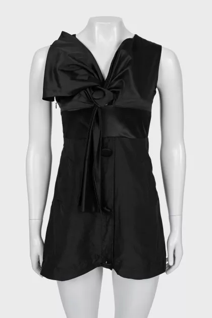 Black mini dress with bow