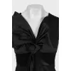 Black mini dress with bow