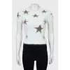 Slim fit sweater with short sleeves