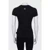 Tight T-shirt decorated with rhinestones
