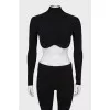 Black high neck top