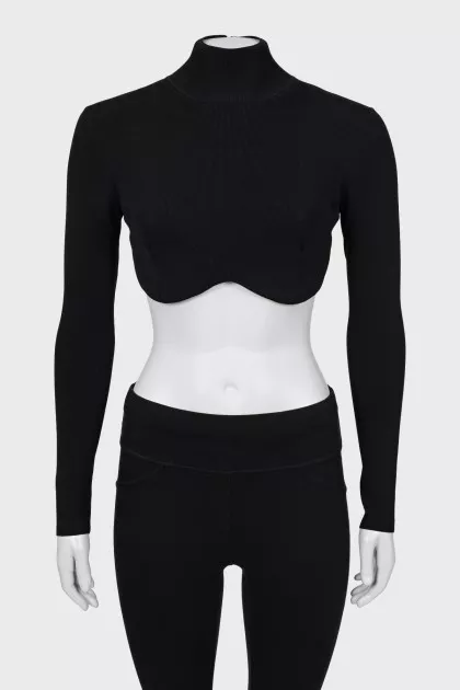 Black high neck top