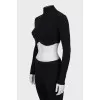 Black high neck top